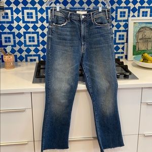EUC Mother Denim The Hustler Ankle Fray jeans